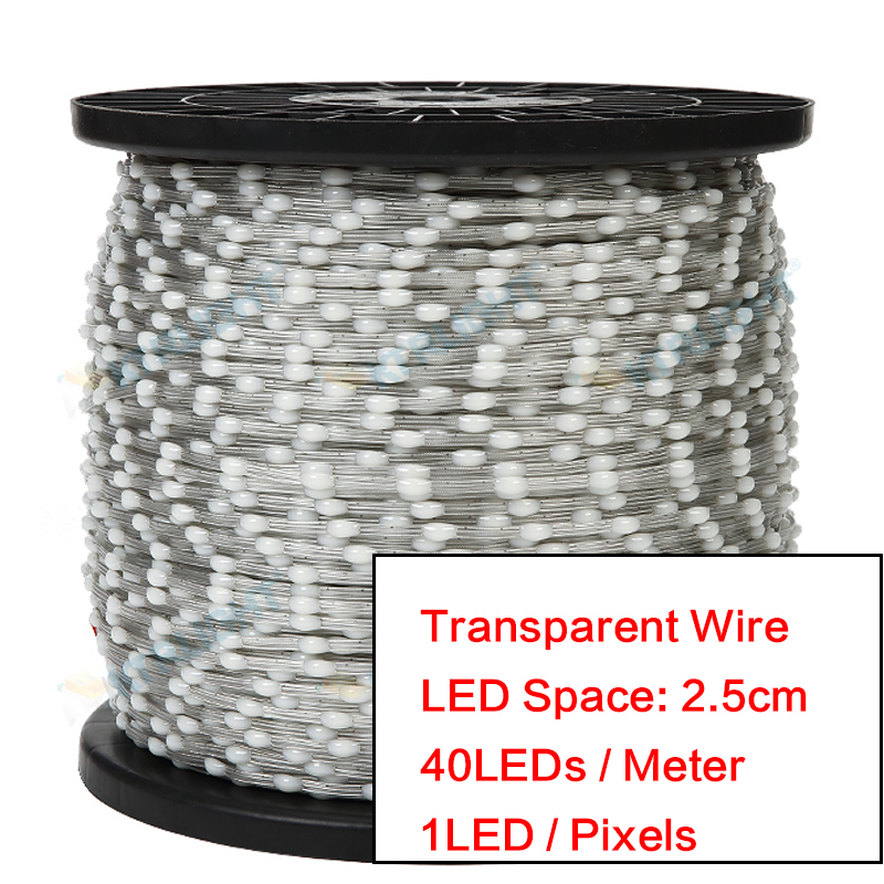 Transparent-2.5cm Space-40LEDs/ M