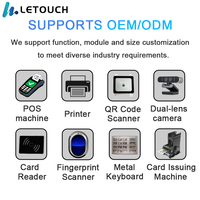 Kiosque tactile capacitif autonome de 32 pouces avec logiciel et matériel personnalisés pour la paiement en libre-service, l'impression de billets, les hôpitaux, les banques, la vente au détail