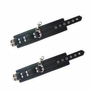 Esposas SM de Cuero de Alta Calidad para Juegos de Pasión <span class=keywords><strong>y</strong></span> Restricción, Accesorios para Adultos, Juguetes Sexuales para Parejas - Product Image 1