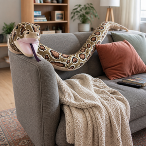 Peluche di Serpente Selvatico Realistico, Giocattolo di Peluche a Forma di Pitone, Grande Serpente Simulato - Product Image 5