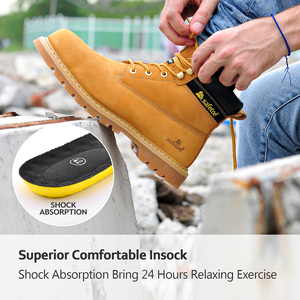 Safetoe פרה Nubuck עור בטיחות אתחול גודייר דקות עטר גומי בלעדי עבודה בטיחות אתחול - Product Image 4