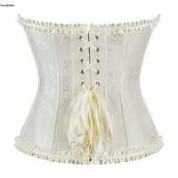 11 couleurs Vert Bleu Rose Rouge Noir Corset plissé à volants Bustier Lingerie sexy Top victorien Robe gothique Grande taille pour femmes