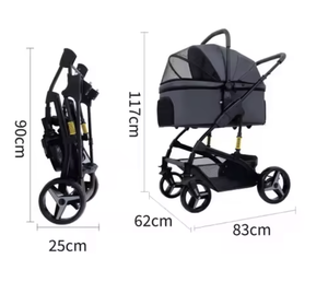Poussette détachable pliable de voyage pour <span class=keywords><strong>chien</strong></span> Poussette pour chat Poussette Accessoires pour animaux de compagnie - Product Image 5