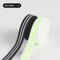 Bande élastique en nylon côtelé personnalisée en usine, à rayures verticales, pour bretelles de soutien-gorge, durable, haute ténacité, confortable