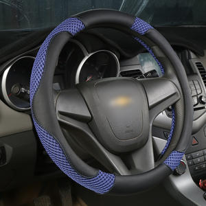 JQ253 Seda de Hielo + Cuero <span class=keywords><strong>Volante</strong></span> de Coche Antideslizante 38cm Cubierta de <span class=keywords><strong>Volante</strong></span> para Tarraco Arona Ateca <span class=keywords><strong>Ibiza</strong></span> Toled - Product Image 5