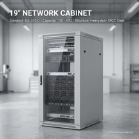 Rack de serveur personnalisé standard de 19 pouces |   Armoire en acier inoxydable |   Ventilation optimisée