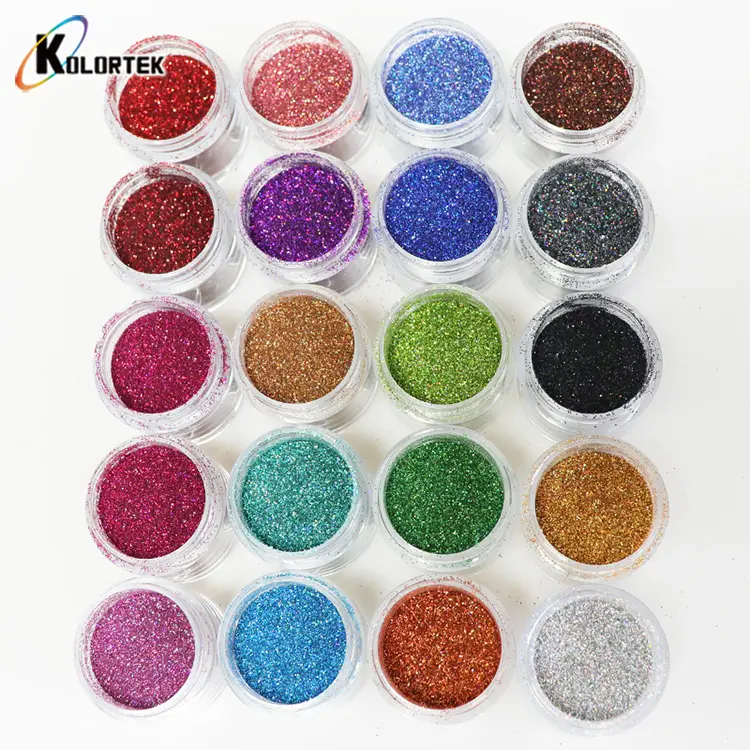 Kolortek Holografische Shimmery Glitter Cosmetische Grade Solvent Slip Nail Make Up Glitter