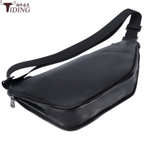 Sac bandoulière Tiding Summer en cuir véritable, 7 pouces, fin et élégant, pour un usage quotidien, noir - Product Image 2