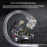 Audífonos KZ EDX Lite Desmontables con Cable Universal de 2 Pines, Auriculares IEM con Micrófono, Potentes Bajos Dinámicos, Conector de 3.5mm con Cable