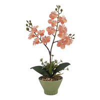 Tizen Set tanaman Bonsai bunga buatan anggrek kupu-kupu kustom terbaru bunga anggrek Phalaenopsis sentuhan nyata