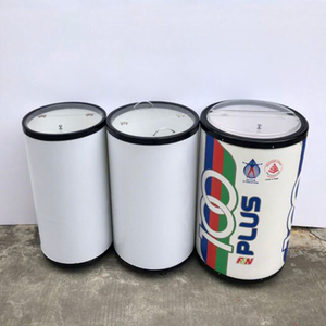 Enfriador de Bebidas con Tapa Abierta, Refrigerador/Enfriador de Bebidas Redondo Tipo Barril - Product Image 1
