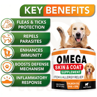 Huile de poisson liquide Oméga 3 pour chiens et chats (EPA DHA) – Complément nutritionnel favorisant la santé de la peau et du pelage – Fournisseur d'usine OEM/ODM