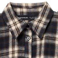 Robe chemise vintage à taille empire pour femmes PB&ZA, nouvelle robe midi plissée à carreaux pour l'automne 2025