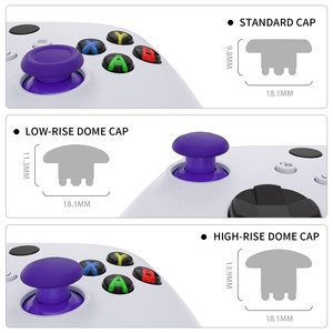 Tapas de Joystick Intercambiables para Controles de Xbox Series X/S - Repuestos de Palancas Analógicas con Diseño de Borde y Múltiples Alturas - Product Image 4