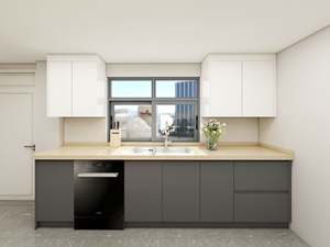 Ensemble de placards complets sur mesure en PVC/lacquer, placards de cuisine modernes en vinyle, petits, provenant d'un fournisseur du Guangdong - Product Image 6