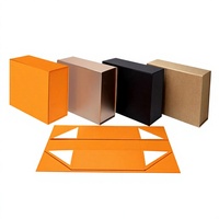 Boîte cadeau rigide en carton avec logo personnalisé en feuille d'or, fermeture magnétique, emballage rigide pliable pour chaussures et vêtements haut de gamme