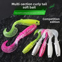 Leurres de pêche souples bioniques multi-segments réalistes avec queues torsadées, appâts artificiels, pack en gros, imitations de poissons, vente en gros