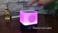 Hadiah Muslim Al Quran Digital Mp3 Player Lampu Sentuh Speaker Quran dengan Kontrol APP/Remote 7 Warna Belajar Quran Plastik 8GB
