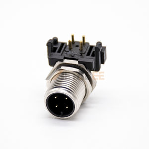 M12 Dik Açılı PCB Konnektörü Erkek 4 Pin A Kodlu Panel Montaj Adaptörü IP67 Sensör Arayüzü - Product Image 5