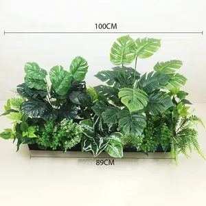 High quality new simulation green plant flower box layout decoration artificial plant