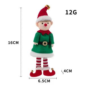 1pcs Poupées en peluche Elfes de Noël Ornements suspendus Décoration d'arbre de Noël Pendentif <span class=keywords><strong>Elfe</strong></span> Fille Garçon Mignon Cadeaux pour enfants Nouvel An <span class=keywords><strong>Noel</strong></span> - Product Image 4