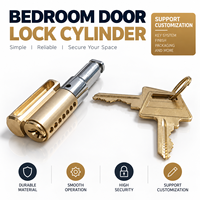 Serrure à mortaise de remplacement à cylindre à goupilles en laiton pour porte, coffre de rangement, boîte à outils, clé passe-partout, Grade 1 ANSI, finition brossée, OEM ODM, approvisionnement en gros