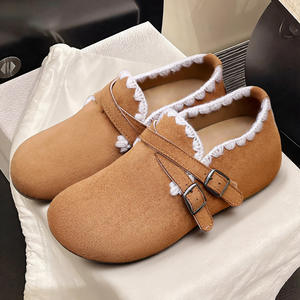 2026 New Women's Autumn Winter Spring Comfort Suede Platform Clogs Slip-on <b>Height</b> <b>Increasing</b> <b>Shoes</b> - Product Image 2
