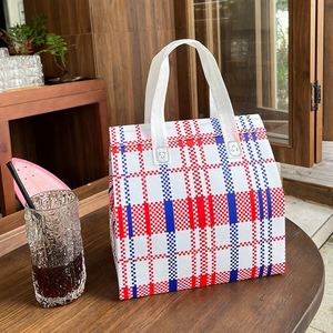 Sac à lunch imperméable de haute qualité en Tyvek marron pour enfants, sac isotherme pour aliments avec logo personnalisé - Product Image 2