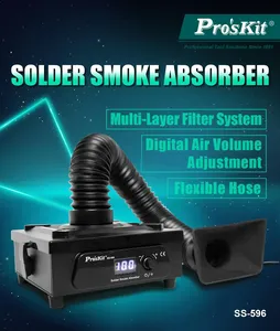 Pro'sKit SS-596 Mini Instrumento <span class=keywords><strong>de</strong></span> Purificación Eficiente para Humo, <span class=keywords><strong>Extractor</strong></span> <span class=keywords><strong>de</strong></span> Humo para <span class=keywords><strong>Soldadura</strong></span>, Absorbedor <span class=keywords><strong>de</strong></span> Humo ESD - Product Image 2