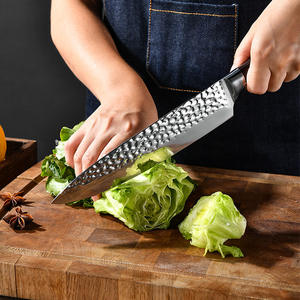 سكين من 7 قطع مقبض خشبي ملون من الفولاذ بيد طاه مُزور مع صندوق هدايا - Product Image 4