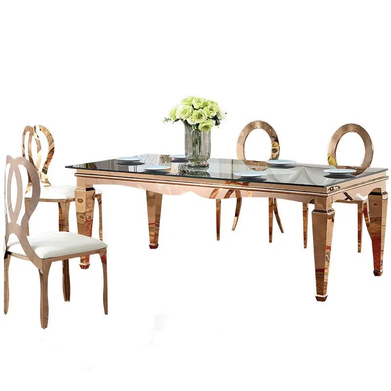 Nordic Huishoudelijk Klein Type Goud Roestvrij Staal Tafellamp Luxe Eenvoudige Moderne Rechthoekige Tafel