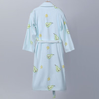 Peignoir en Coton 100% à Poils Coupés, Imprimé Fruits, Doux et Absorbant, Unisexe, pour la Maison et le Spa, Impression Personnalisée OEM ODM, Vente en Gros