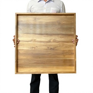 Grand plat de service rectangulaire turc en bois, écologique, élégant, fait main, gravé, de luxe, compatible lave-vaisselle et micro-ondes, poli - Product Image 5