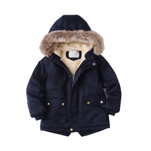Veste coupe-vent à capuche pour garçon, en polaire, avec fermeture éclair, manteau rembourré en coton épais, vêtements pour enfants, écologiques et respirants - Product Image 5