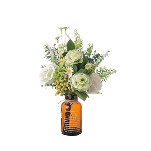 Bouquet de roses artificielles CallaFloral, fleurs mélangées, peintes à la main, en mousse plastique et tissu, décoration murale pour mariage et maison - Product Image 5