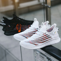 Nouvelles Chaussures Décontractées pour Hommes, Style Printemps-Automne, à Lacets, en Maille Grise et Noire, Légères et Résistantes pour la Marche en Extérieur