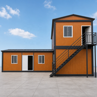 Maison modulaire détachable à deux étages, type conteneur, avec escalier extérieur, pour villa, école, hôpital, mini-maison, maison moderne