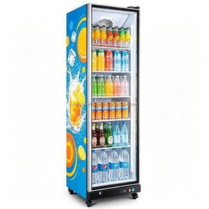 Réfrigérateur de présentation à porte vitrée simple 2026 en gros avec éclairage LED pour boissons - Product Image 1