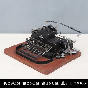 Typerwriter-modelo de vehículo de hierro, piezas de modelo, <span class=keywords><strong>bar</strong></span>, Accesorios retro de hierro para decoración del hogar - Product Image 4