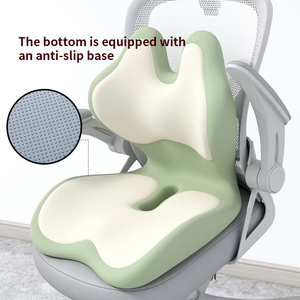Coussin de soutien orthopédique pour chaise de bureau, coussin de soutien lombaire, ensemble de coussins en mousse à mémoire de forme pour le coccyx, soulagement de la douleur au dos, coussin de siège de voiture - Product Image 5