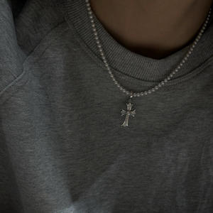 Collar de Perlas de Agua Dulce Redondas de 3-4 mm de Zhuji, Collar con Colgante de Plata S925, Estilo Retro Punk, Moda - Product Image 3