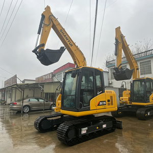 Mini-excavatrice sur chenilles Shantui SE75, hydraulique, jaune, garantie 1 an, roulement haute performance, équipement de construction - Product Image 1