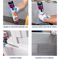 GORVIA ITEM-Z Mastic en mousse PU pour la maçonnerie, mastic expansif en polyuréthane pour les murs en briques, les joints de mortier et l'isolation