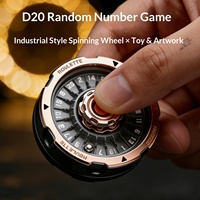 SW Metal D20 Roulette de décision de bureau, Spinner fidget EDC à connexion rapide, Jouet anti-stress décontracté pour les doigts, Accessoires de jeu de société