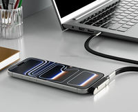 Nouveau design, faible MOQ, support robuste pour téléphone Type-C, support de téléphone noir/orange, ODM OEM, charge rapide et transfert de données pour téléphone portable