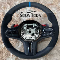 Volant sport en cuir et fibre de carbone personnalisé avec écran LED pour modèles G02-G20 G30 G80 F10 X3 M5