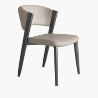 Chaise de salle à manger en cuir de luxe nordique, design ergonomique moderne, coussin en éponge haute densité, mobilier de maison, bureau à domicile