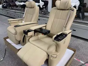 2023 Nieuwe Luxe Elektrische Lederen Autostoel Kapitein Seat Met Touchscreen Voor Vito Vclass Metris Sprinter Alphard Vellfire