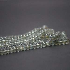 Perles rondes en pierre d'aigue-marine naturelle de 3,5 à 5 mm, vertes, de qualité précieuse AAA+ IGI, pour la fabrication de bijoux - Product Image 1