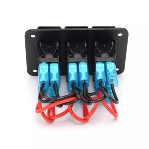 3 gang ON-OFF 12V-24V 2 màu xanh LED Rocker chuyển nhôm bảng điều chỉnh chuyển đổi thiết bị chuyển mạch Dash 5 pin on/off cho xe Maine ATV - Product Image 5